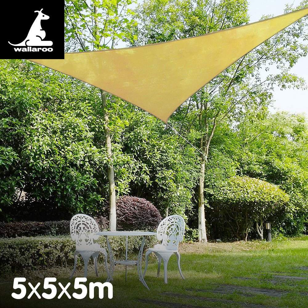 Wallaroo Triangle Shade Sail 5m x 5m x 5m - Sand Tristar Online