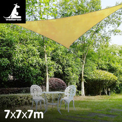 Wallaroo Triangle Shade Sail 7x7x7 - Sand Tristar Online