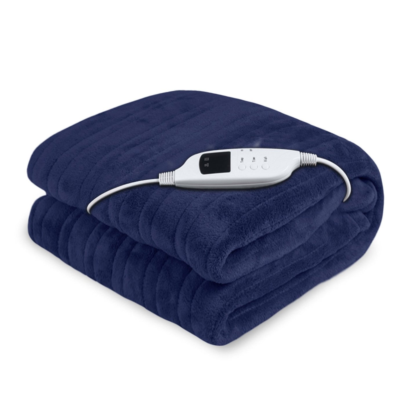 Laura Hill Heated Electric Blanket Coral Warm Fleece Winter Blue Tristar Online