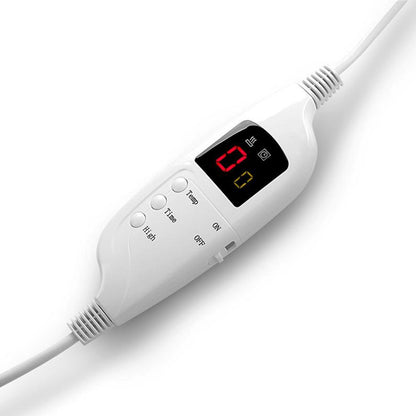 Laura Hill Heated Electric Blanket Coral Warm Fleece Winter Blue Tristar Online