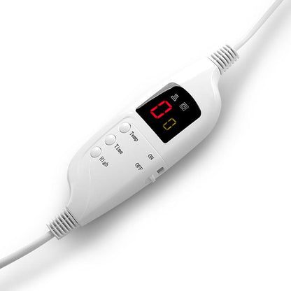 Laura Hill Heated Electric Blanket Throw Rug Coral Warm Fleece Grey Tristar Online