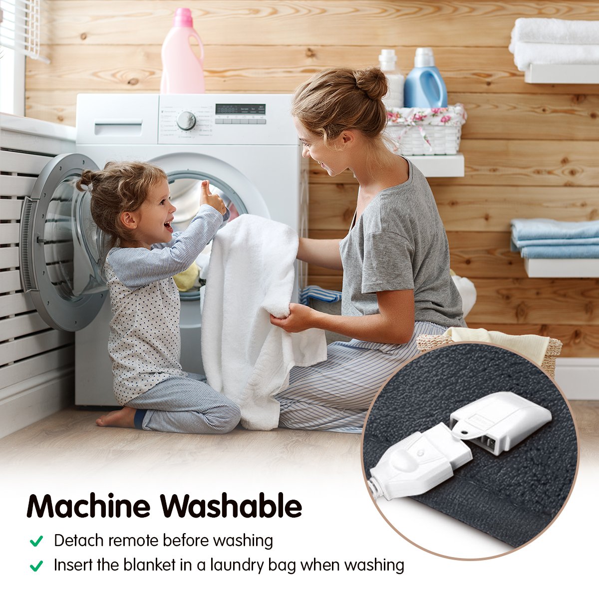 Laura Hill Heated Electric Blanket Throw Rug Coral Warm Fleece Grey Tristar Online