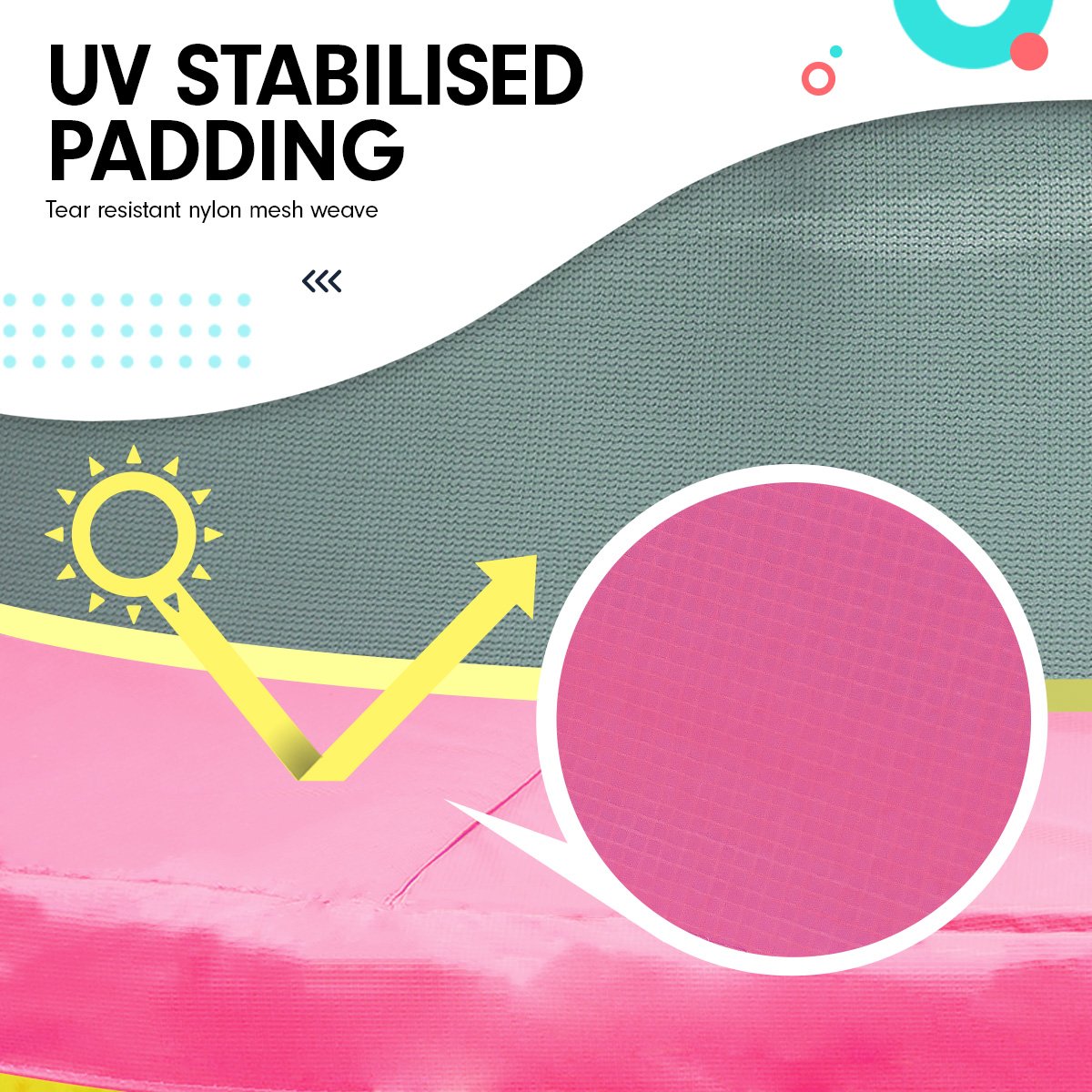 Kahuna 4.5ft Trampoline Round Free Safety Net Spring Pad Cover Mat Outdoor - Blue Pink Tristar Online