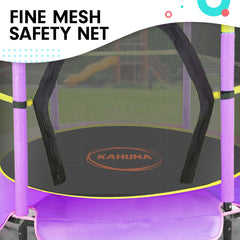 Kahuna 4.5ft Trampoline Round Free Safety Net Spring Pad Cover Mat Outdoor Yellow Purple Tristar Online