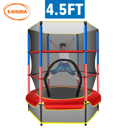 Kahuna 4.5ft Trampoline Round Free Safety Net Spring Pad Cover Mat Outdoor Red Tristar Online