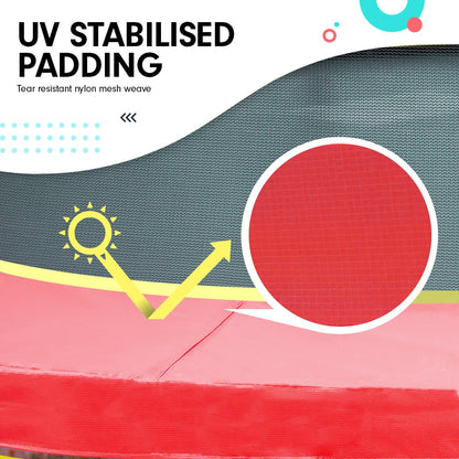 Kahuna 4.5ft Trampoline Round Free Safety Net Spring Pad Cover Mat Outdoor Red Tristar Online