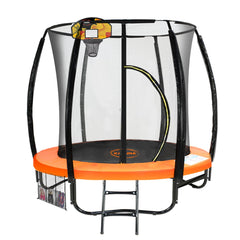 Kahuna Classic 6ft Outdoor Round Orange Trampoline Safety Enclosure And Basketball Hoop Set Tristar Online