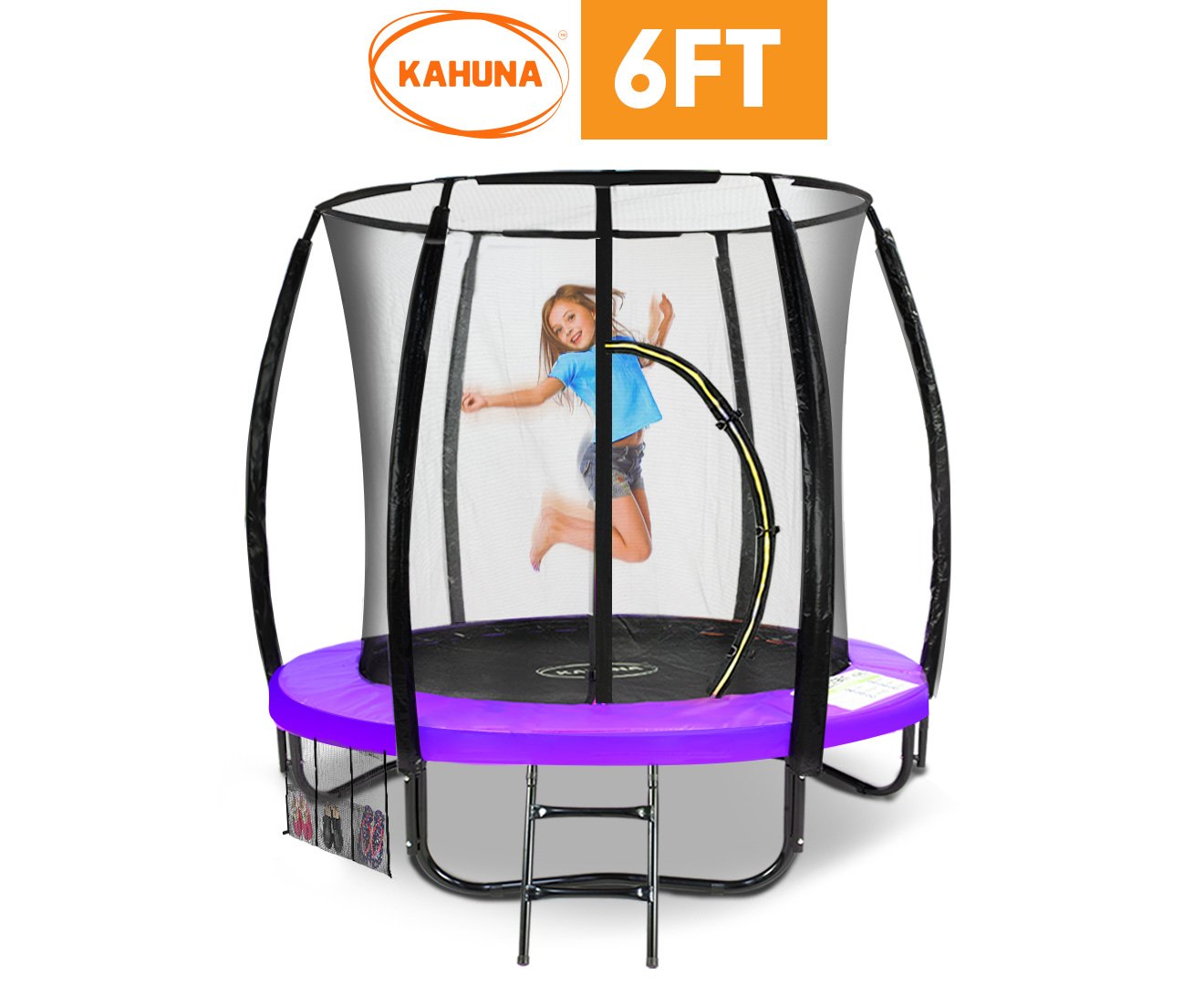 Kahuna Classic 6ft Trampoline Round Outdoor Free Safety Net Spring Pad Cover Mat Purple Tristar Online