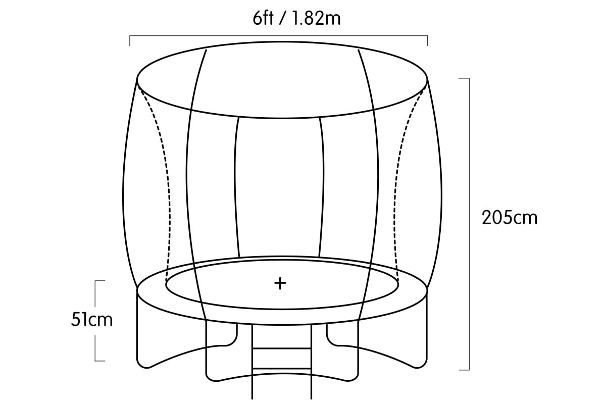 Kahuna Classic 6ft Trampoline Free Ladder Spring Mat Net Safety Pad Cover Round Enclosure Basketball Set - Purple Tristar Online