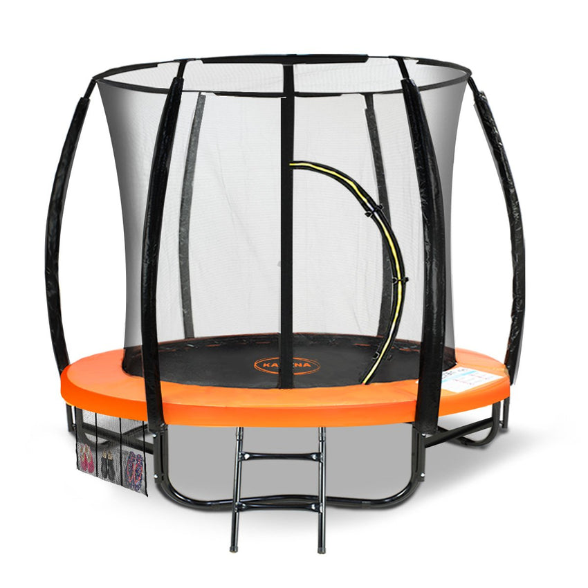 Kahuna 8ft Trampoline Kahuna With Spring Mat Pad Net Outdoor - Orange Tristar Online