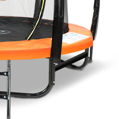 Kahuna 8ft Outdoor Orange Trampoline For Kids And Children Suited For Fitness Exercise Gymnastics With Safety Enclosure Basketball Hoop Set Tristar Online