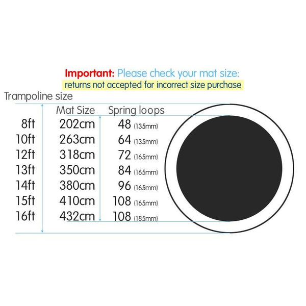 Kahuna 10ft Replacement Trampoline Mat Round Tristar Online