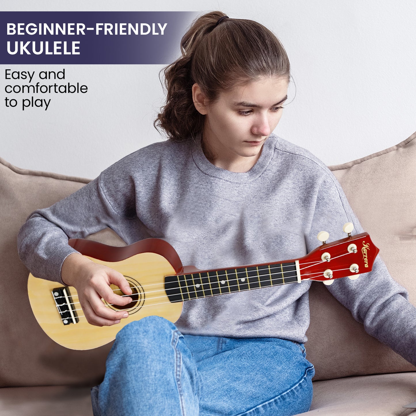 Karrera 21in Ukulele - Natural Tristar Online