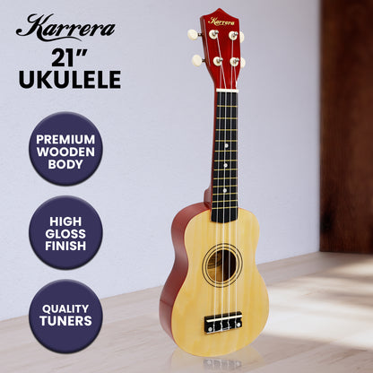 Karrera 21in Ukulele - Natural Tristar Online