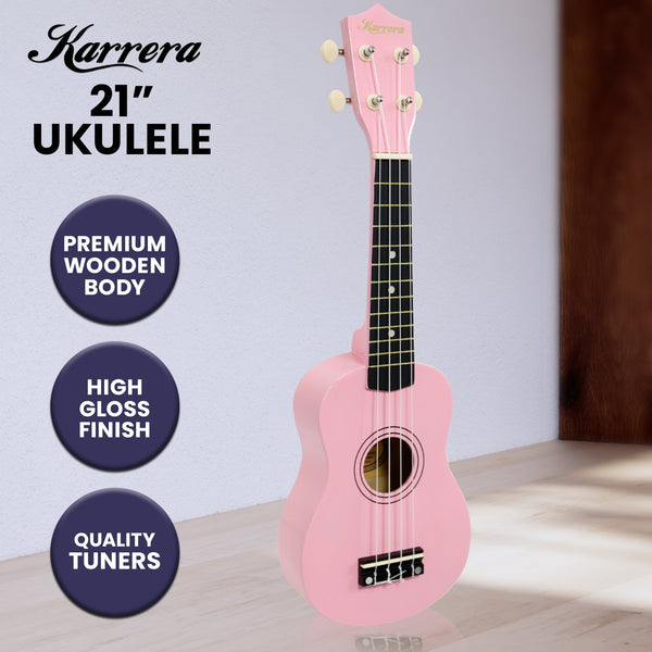 Karrera 21in Ukulele - Pink Tristar Online