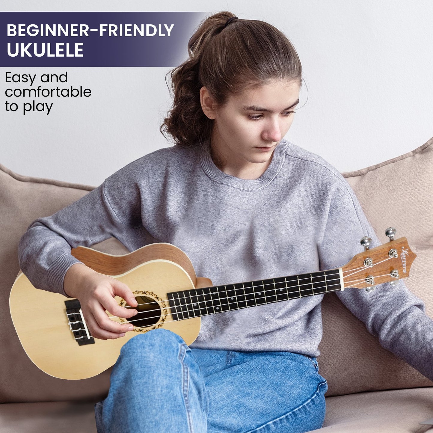 Karrera 23in Ukulele - Natural Tristar Online