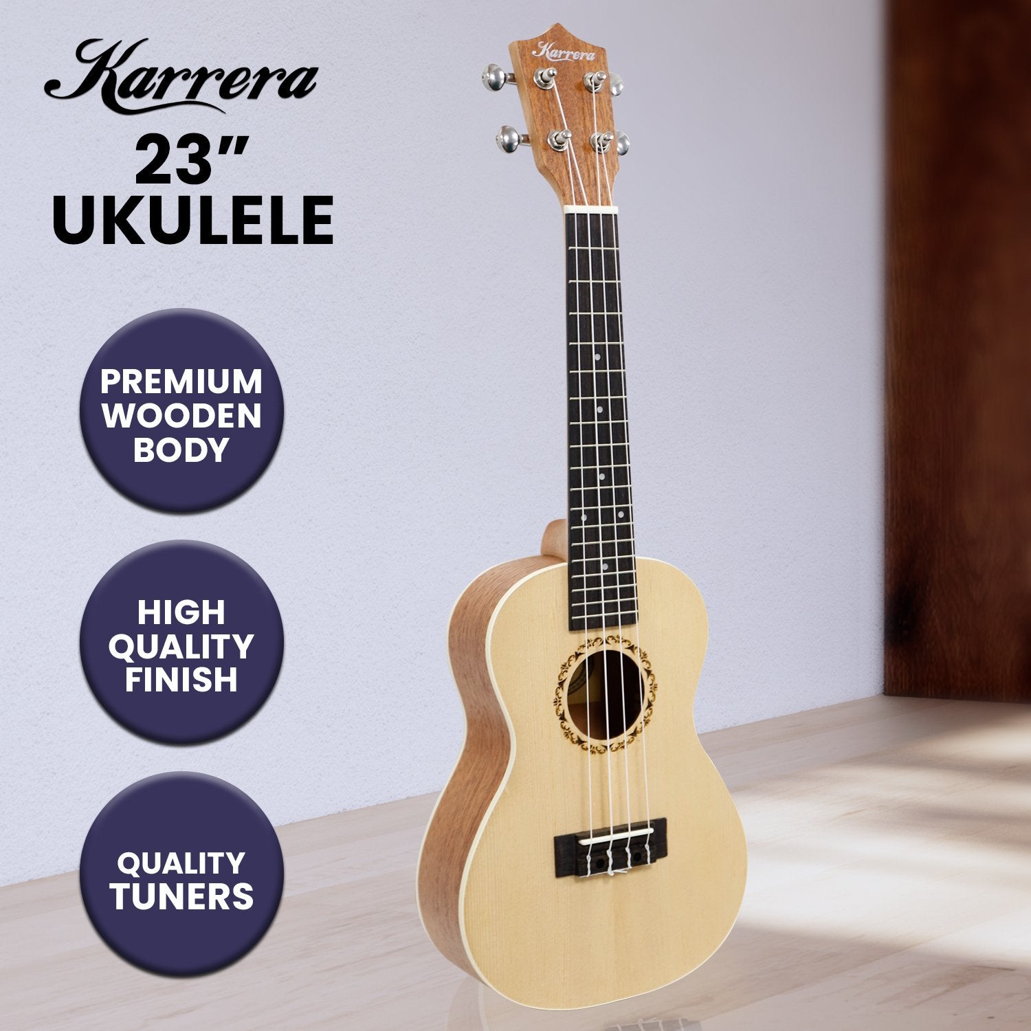 Karrera 23in Ukulele - Natural Tristar Online