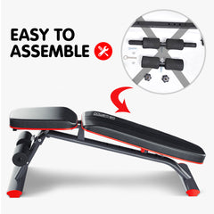 Powertrain Home Gym Bench Adjustable Flat Incline Decline FID 250KG Load Tristar Online