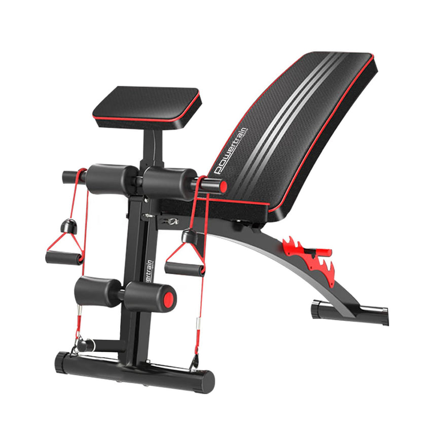 Powertrain Adjustable FID Home Gym Bench with Preacher Curl Pad Tristar Online