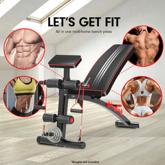 Powertrain Adjustable FID Home Gym Bench with Preacher Curl Pad Tristar Online