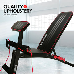 Powertrain Adjustable FID Home Gym Bench with Preacher Curl Pad Tristar Online