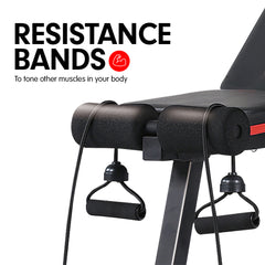 Powertrain Adjustable Incline Decline Exercise Bench Resistance Bands Tristar Online