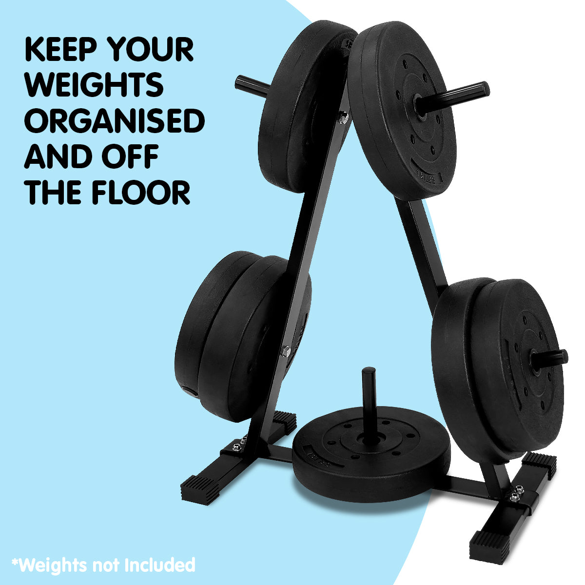 Powertrain Weight Plates Storage Home Gym Rack Tristar Online