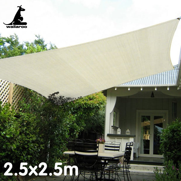 Wallaroo Waterproof Outdoor Shade Sail Sun Cloth Square 2.5x2.5M Tristar Online