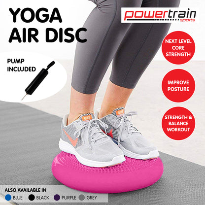Powertrain Yoga Stability Disc Home Gym Pilates Balance Trainer - Pink Tristar Online