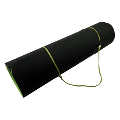 Powertrain Eco-Friendly TPE Pilates Exercise Yoga Mat 8mm - Black Green Tristar Online