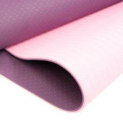 Powertrain Eco-friendly Dual Layer 8mm Yoga Mat | Purple | Non-slip Surface And Carry Strap For Ultimate Comfort And Portability Tristar Online