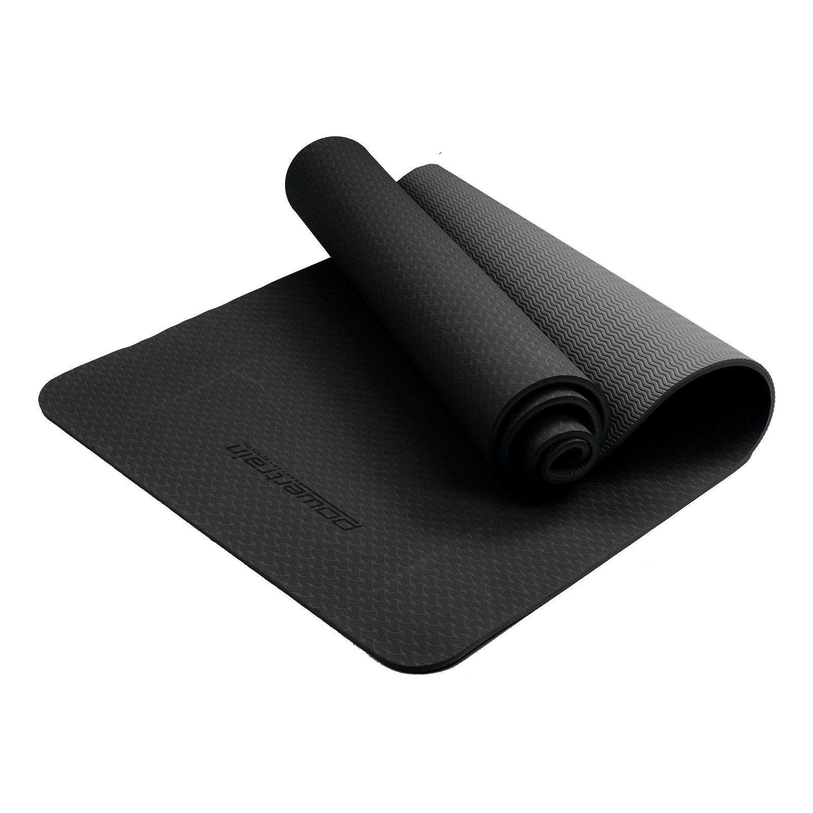 Powertrain Eco-friendly Dual Layer 6mm Yoga Mat | Midnight | Non-slip Surface And Carry Strap For Ultimate Comfort And Portability Tristar Online
