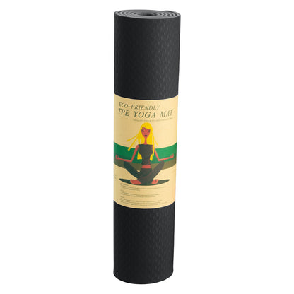 Powertrain Eco-friendly Dual Layer 6mm Yoga Mat | Midnight | Non-slip Surface And Carry Strap For Ultimate Comfort And Portability Tristar Online