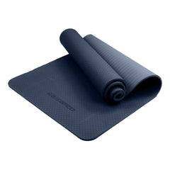 Powertrain Eco-friendly Dual Layer 6mm Yoga Mat | Navy | Non-slip Surface And Carry Strap For Ultimate Comfort And Portability Tristar Online
