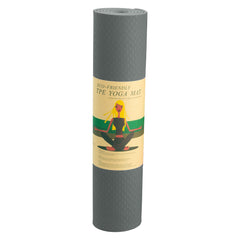 Powertrain Eco-friendly Dual Layer 6mm Yoga Mat | Slate Grey | Non-slip Surface And Carry Strap For Ultimate Comfort And Portability Tristar Online