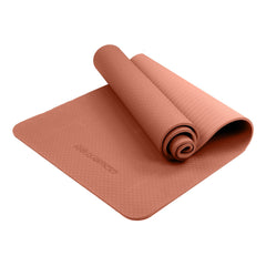 Powertrain Eco-friendly Dual Layer 6mm Yoga Mat | Peach | Non-slip Surface And Carry Strap For Ultimate Comfort And Portability Tristar Online