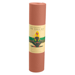 Powertrain Eco-friendly Dual Layer 6mm Yoga Mat | Peach | Non-slip Surface And Carry Strap For Ultimate Comfort And Portability Tristar Online