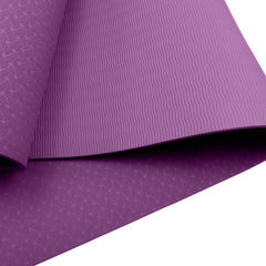 Powertrain Eco-friendly Dual Layer 6mm Yoga Mat | Royal Purple | Non-slip Surface And Carry Strap For Ultimate Comfort And Portability Tristar Online