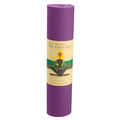 Powertrain Eco-friendly Dual Layer 6mm Yoga Mat | Royal Purple | Non-slip Surface And Carry Strap For Ultimate Comfort And Portability Tristar Online