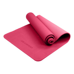 Powertrain Eco-friendly Dual Layer 6mm Yoga Mat | Pink | Non-slip Surface And Carry Strap For Ultimate Comfort And Portability Tristar Online