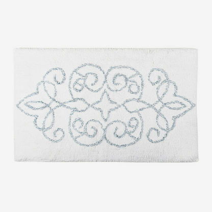 Cotton Medallion Tufted Non Slip Jacquard Bath mat Tristar Online