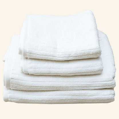 White Stripe Organic Soft 6 pcs Towel Set Tristar Online