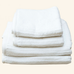 White Stripe Organic Soft 6 pcs Towel Set Tristar Online