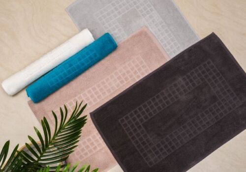 Microfiber Soft Non Slip Bath Mat Check Design (Grey) Tristar Online