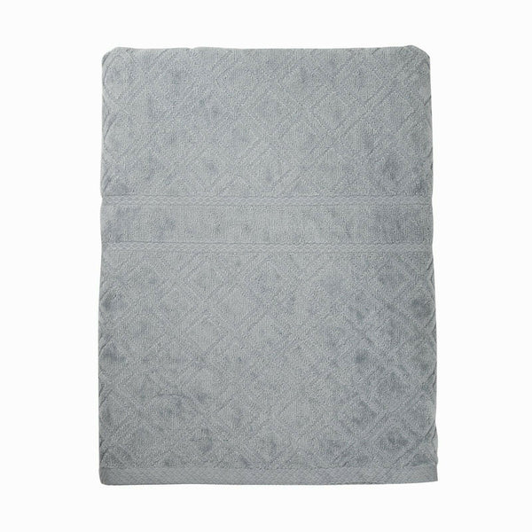 Premium Velour Diamond Design Jacquard Bath Towel (Grey) Tristar Online