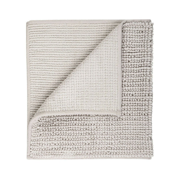 Microfiber Shower & Bathroom Bath Mat Non Slip Soft Pile Design (Light Grey) Tristar Online