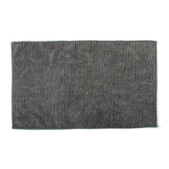 Microfiber Shower & Bathroom Bath Mat Non Slip Soft Pile Design (Dark Grey) Tristar Online