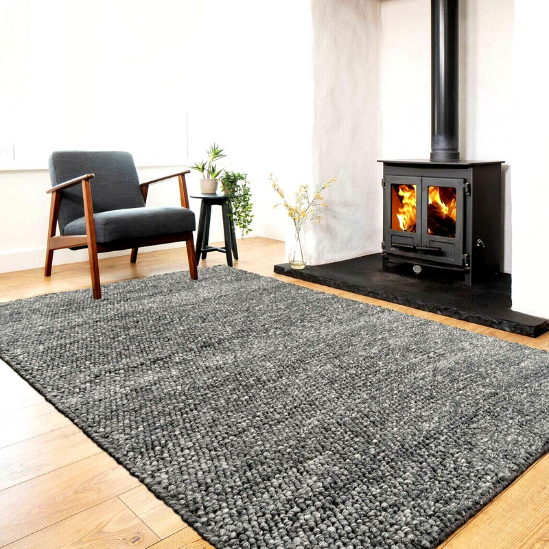 Wool Pebble Charcoal Lifestyle Rug 130x 180 cm Tristar Online