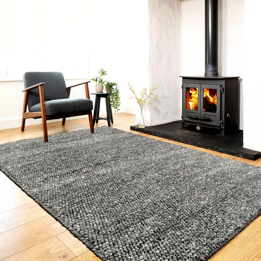 Wool Pebble Charcoal Lifestyle Rug 130x 180 cm Tristar Online
