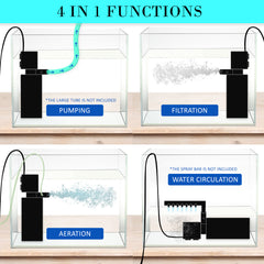 Dynamic Power Aquarium Submersible Filter 600L/H 8W 1m Pond Pump Tristar Online